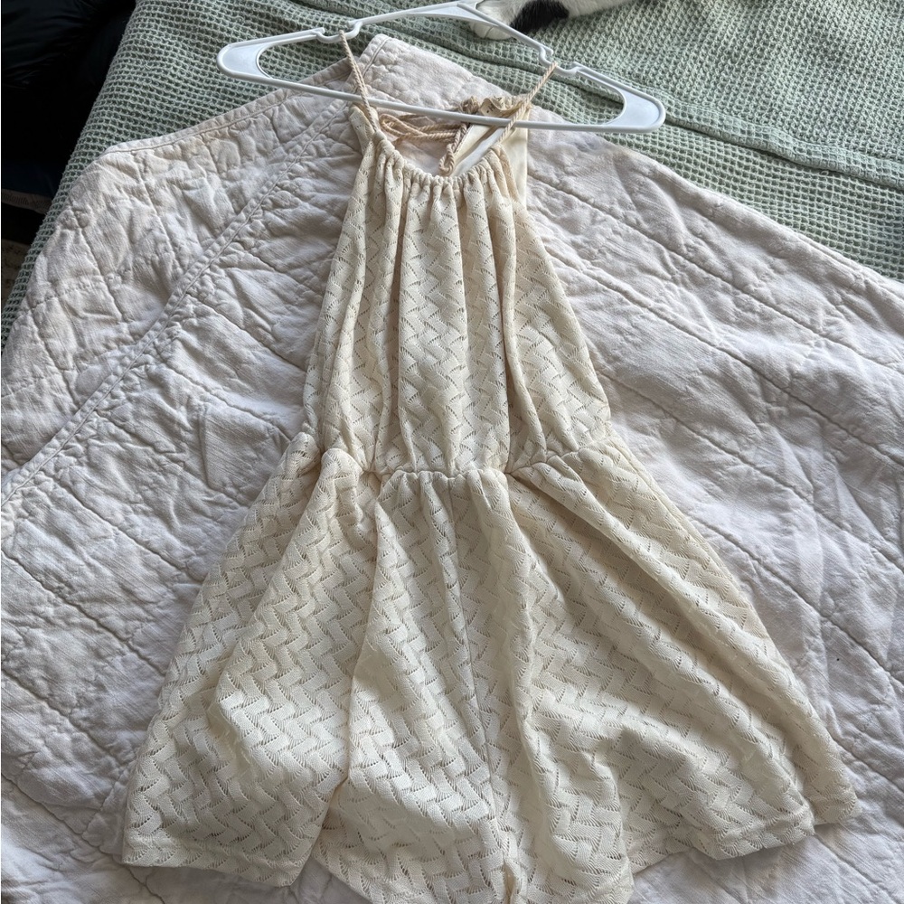 Cream Halter Romper